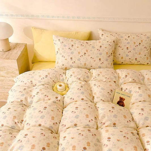 4PCS Double Gauze COTTON Bedding set | Puppy Paradise | SleepNest Bedding