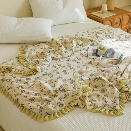 蝴蝶花边凉感夏被 | 轻盈清凉,美梦入眠 | SleepNest床上用品