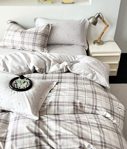 高密度纯棉4件套 | 德鲁纳经典格子 | SleepNest床上用品