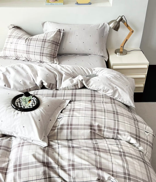 高密度纯棉4件套 | 德鲁纳经典格子 | SleepNest床上用品