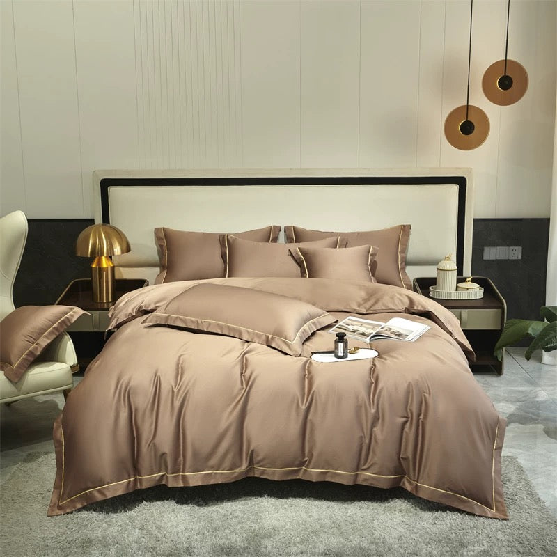 奢华臻品100支长绒棉四件套 | 太妃糖棕色 | SleepNest Bedding~床品系列