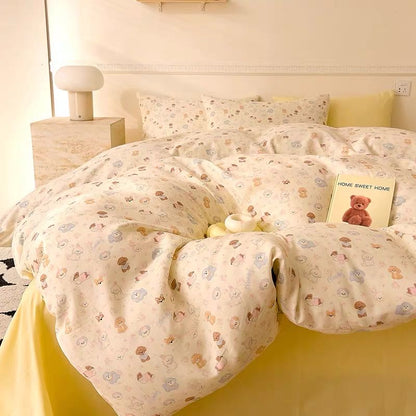 4PCS Double Gauze COTTON Bedding set | Puppy Paradise | SleepNest Bedding
