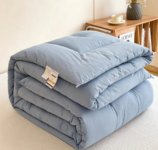Cloud Blue Soy Fibre Winter Quilt – 500GSM Thick Warm Comforter | SleepNest Bedding