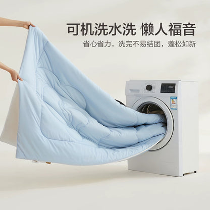 Cloud Blue Soy Fibre Winter Quilt – 500GSM Thick Warm Comforter | SleepNest Bedding