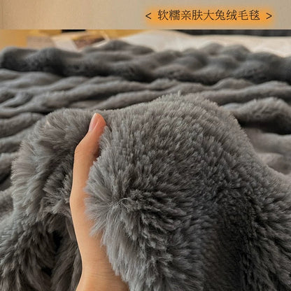 5KG Rabbit Faux Fur Blanket 200×230cm | Heavyweight-Premium Winter Edition | SleepNest Bedding