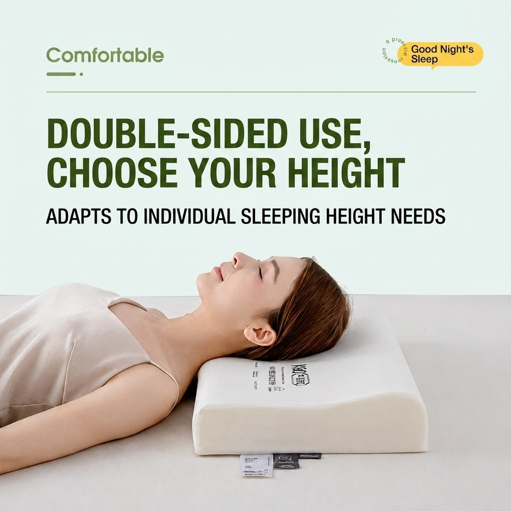 CloudSoft Memory Foam Pillow | Slow Rebound Neck Support Pillow with Pillowcase | SleepNest Bedding