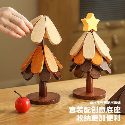 圣诞树隔热餐垫 | 实木材质 |SleepNest 居家必备好物