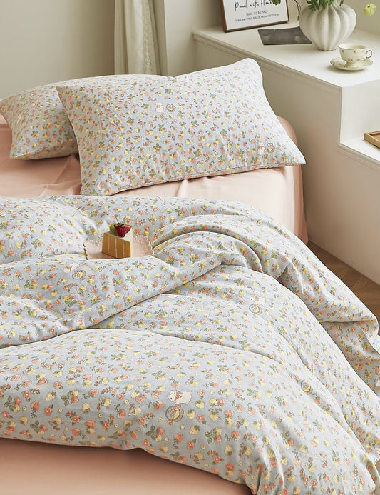 双层纱纯棉3件套 | 草莓奶油兔 | SleepNest床上用品