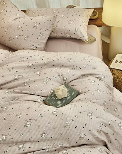 双层纱纯棉4件套 | 月亮熊 | SleepNest床上用品