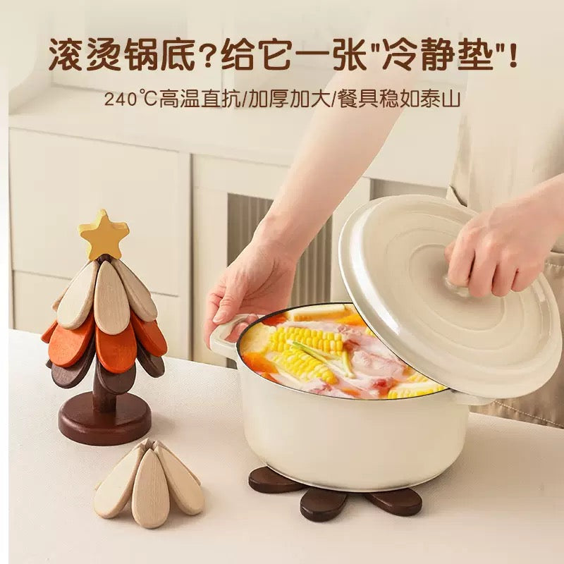 圣诞树隔热餐垫 | 实木材质 |SleepNest 居家必备好物