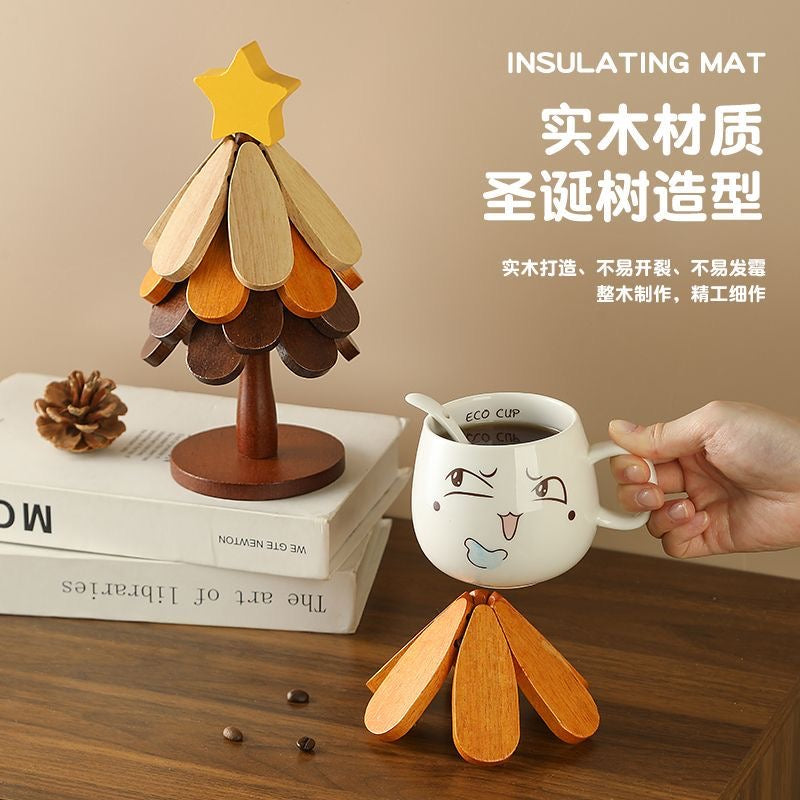 圣诞树隔热餐垫 | 实木材质 |SleepNest 居家必备好物